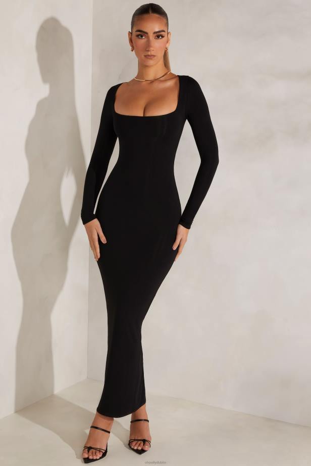 Oh Polly Peyton Long Sleeve Maxi Dress N80H115 Black