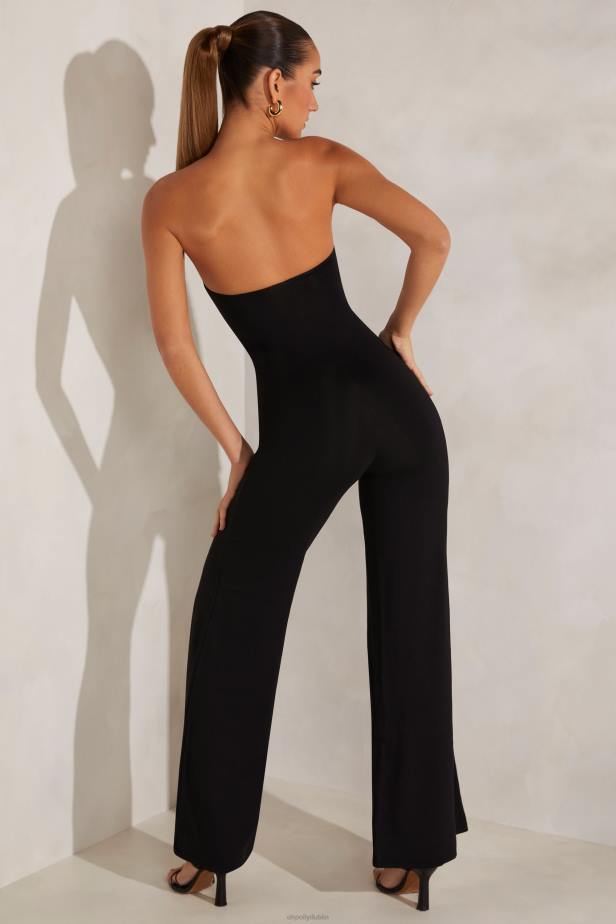 Oh Polly Aaliyah Bandeau Wide Leg Jumpsuit N80H794 Black