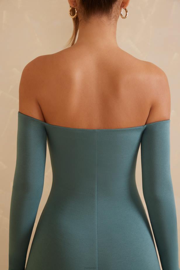 Oh Polly Iluka Off The Shoulder Jumpsuit N80H786 Teal