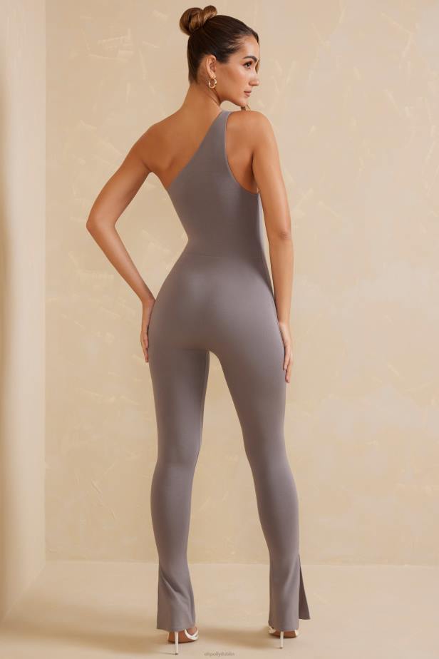 Oh Polly Koori Single Strap Asymmetric Jumpsuit N80H788 Grey